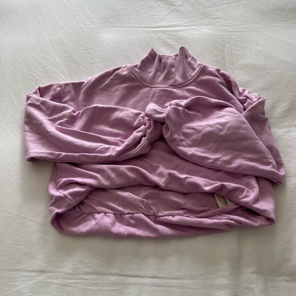 Pilcro Lilac Mock Neck Sweatshirt